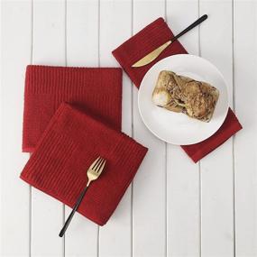 img 1 attached to 🧽 Полотенца Anyi для кухни: поглощающие хлопковые полотенца для сушки посуды и уборки, комплект из 3 штук, размером 16x26 дюймов