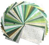 50-pack thin mulberry paper sheets - mixed green a4 size for design crafts, handmade art, tissue, origami, washi, and card making logo