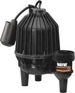 wayne 57333-wyn4 sel50 sewage pump: 1/2 hp, thermoplastic, piggyback tether float switch, black logo