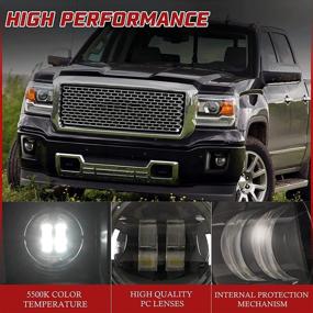 img 1 attached to BUNKER INDUST LED Fog Lights Kit for 2014-2015 🔦 GMC Sierra 1500, Bumper Driving Fog Lamp Assembly Fog Light Set