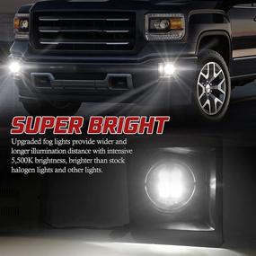 img 2 attached to BUNKER INDUST LED Fog Lights Kit for 2014-2015 🔦 GMC Sierra 1500, Bumper Driving Fog Lamp Assembly Fog Light Set