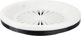 img 4 attached to 🍽️ Trenton Gifts 10-Inch Set of 12 Reusable Plastic Paper Plate Holders - Black/White, Ideal for Picnic Supplies