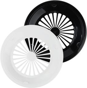 img 2 attached to 🍽️ Trenton Gifts 10-Inch Set of 12 Reusable Plastic Paper Plate Holders - Black/White, Ideal for Picnic Supplies