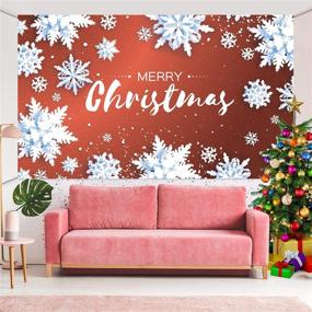 img 1 attached to 🎄 Enhance Your Christmas Ambiance with the Colorful Christmas Wall Scene Setters and Merry Christmas Banner for Festive Home Décor and Party Decoration (Color 2)