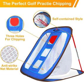 img 2 attached to 🏌️ Gagalileo Pop Up Golf Chipping Net: Collapsible Chipping Net with 24"x28" Target and Foam Balls (12 packs)