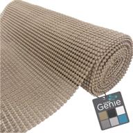 📦 home genie non-adhesive drawer and shelf liner, 12" x 20 ft, durable grip liners for drawers, shelves, cabinets, pantries, storage, kitchen, desks – light taupe logo
