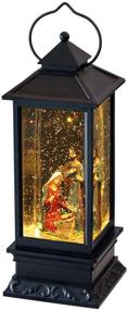 img 4 attached to DRomance 12 Inch Tall Lighted Water Lantern: Glittering Music USB & Battery Powered Snow Globe for Kids - Nativity Water Snow Glitter Globe Lantern for Christmas Decoration