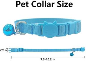 img 1 attached to 🐱 Soft Nylon Cat Collars with Bell - Colorful, Adjustable & Breakaway Safety Design, 6pcs/Set