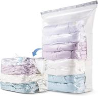 🧳 time4deals vacuum storage bags 4 pack - space saving reusable compression bags for travel, moving, clothes, bedding & more логотип