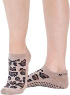 🧘 women's non slip yoga socks - great soles ombre, sport, and novelty prints for pilates, barre, ballet - non skid grip socks logo