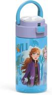 zak designs disney frozen 2 anna & elsa plastic water bottle - durable, interchangeable lid, carry handle, non-bpa, leak-proof design - ideal for outdoor sports (frozen 2 anna & elsa) логотип