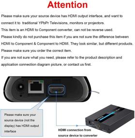 img 3 attached to EASYCEL Aluminum HDMI to Component Converter with Scaler Function - 1080P HDMI to YPbPr, RGB 5RCA Scaler Converter - HDMI Input to Component YPbPr Output