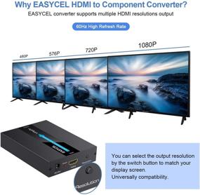 img 1 attached to EASYCEL Aluminum HDMI to Component Converter with Scaler Function - 1080P HDMI to YPbPr, RGB 5RCA Scaler Converter - HDMI Input to Component YPbPr Output