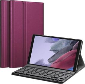 img 4 attached to 🔮 Fintie Keyboard Case for Samsung Galaxy Tab A7 Lite 8.7 inch 2021 Model - Slim & Lightweight Cover with Detachable Wireless Keyboard (Purple)