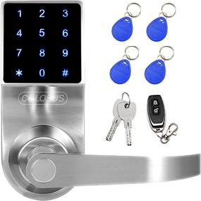img 4 attached to 🔒 Colosus NDL319: Keyless Electronic Door Lock with Smartcode Security and Keypad – Grant, Control Access for Home, Office, Rental Property, Gym (Silver - 4 Key Fobs)