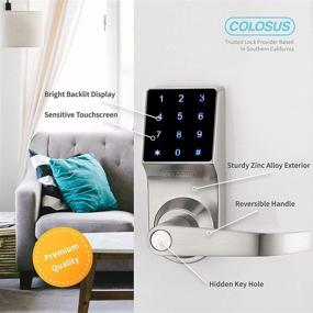 img 3 attached to 🔒 Colosus NDL319: Keyless Electronic Door Lock with Smartcode Security and Keypad – Grant, Control Access for Home, Office, Rental Property, Gym (Silver - 4 Key Fobs)