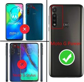 img 3 attached to 🌸 Чехол E-Began Moto G Power с встроенным защитным экраном: Полностью охватывающий ударопрочный защитный бампер - Фиолетовый Лилия с дизайном цветков | Прочный чехол для Motorola G Power (2020)