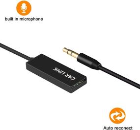 img 2 attached to 🎧 U2 Mini Bluetooth Aux Adapter: Wireless Car Receiver with 3.5mm Jack, Handsfree Calling & Built-in Mic - Ideal for Car Speakers & Home Audio Systems