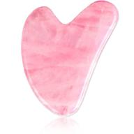 🌹 gua sha massage tool with real jade rose quartz stone - natural facial gua sha board for men and women spa acupuncture therapy to lift face, eye, neck, and back logo