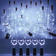 🍷 wine bottle lights with cork - fulighture 6.6ft 20 led copper wire string light - battery operated mini fairy string light for liquor bottle crafts diy - enhancing seo логотип