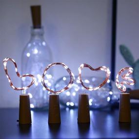 img 3 attached to 🍷 Wine Bottle Lights with Cork - Fulighture 6.6FT 20 LED Copper Wire String Light - Battery Operated Mini Fairy String Light for Liquor Bottle Crafts DIY - Enhancing SEO