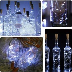 img 2 attached to 🍷 Wine Bottle Lights with Cork - Fulighture 6.6FT 20 LED Copper Wire String Light - Battery Operated Mini Fairy String Light for Liquor Bottle Crafts DIY - Enhancing SEO