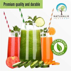 img 2 attached to 🌱 Naturalik 300-Pack Biodegradable Paper Straws - Extra Durable & Multicolor Mix for Juices, Restaurants, and Party Decorations, 7.7" - Premium Paper Straws Bulk