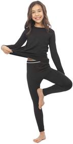 img 4 attached to Active Girls' Clothing: Bodtek Girls' Thermal Underwear Set for Enhanced Comfort