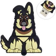 🐶 cute cartoon dog usb flash drive - 16gb memory stick with key chain - perfect gift for data storage and usb disk lovers logo