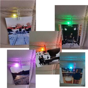 img 3 attached to O'LITSTR Photo Clips RGB 100 Led Copper Wire String Lights: Multi-Color Changing Fairy Lights for 📸 Christmas Home Decor, Bedroom, and Wedding - USB Remote Control - 33ft Twinkle Lights with 50 PCS Clips