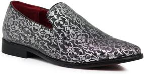 img 4 attached to 👞 Men's Designer Loafers - Vintage Floral Fashion Shoes