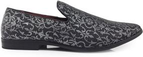 img 2 attached to 👞 Men's Designer Loafers - Vintage Floral Fashion Shoes