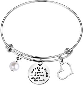 img 4 attached to 🌸 I Love You a Bushel and a Peck: Heartwarming Mom Bracelet for Mother's Day Jewelry