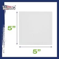 🖼️ professional primed stretched canvas - 5" x 5" mini size (1-pack of 12 canvases) | ideal for painting, crafts, and art projects | u.s. art supply logo