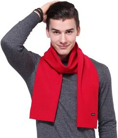img 4 attached to 🧣 Men's Solid Color Wool Scarf: Enhanced for SEO