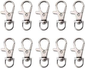 img 4 attached to 🔒 Premium Set of 50 Metal Lobster Claw Clasps - Swivel Clasps Lanyard Snap Hook for Dog Collar/Jewelry - 1.38" (L) x 0.66" (W)