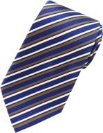 👔 towergem stripe microfibre polyester necktie: sleek style for sophisticated gentlemen logo