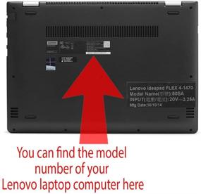 img 1 attached to 💻 mCover Hard Shell Case for New 14" Lenovo Ideapad Flex 4 14 - Protect & Personalize Your Laptop with this Black Case