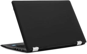 img 2 attached to 💻 mCover Hard Shell Case for New 14" Lenovo Ideapad Flex 4 14 - Protect & Personalize Your Laptop with this Black Case