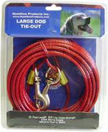 🐕 durable hamilton heavy duty 15-feet plastic coated dog tie out cable for large dogs - secure and reliable logo