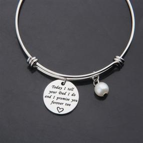 img 1 attached to ENSIANTH Stepdaughter Bracelet: Wedding Gift Blended - Forever Promise to You and Your Dad