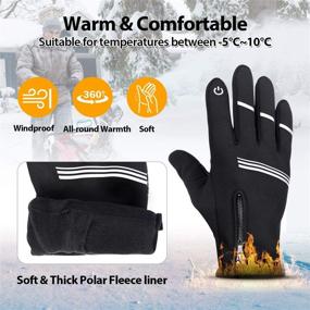 img 2 attached to Winter Touchscreen Cycling Gloves Full Finger Waterproof Windproof Anti-Slip - Ideal for Mountain Road Bike Sports Jogging