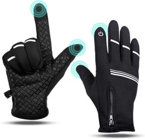 img 4 attached to Winter Touchscreen Cycling Gloves Full Finger Waterproof Windproof Anti-Slip - Ideal for Mountain Road Bike Sports Jogging