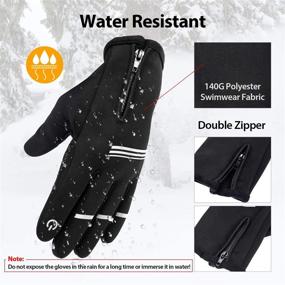 img 1 attached to Winter Touchscreen Cycling Gloves Full Finger Waterproof Windproof Anti-Slip - Ideal for Mountain Road Bike Sports Jogging