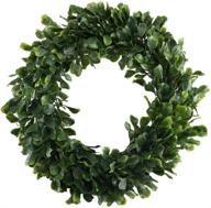 🌿 nahuaa 16" eucalyptus farmhouse wreath: stylish door decor for christmas, weddings, and home parties логотип