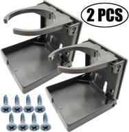 tihood 2pcs adjustable folding drink holder with screws/adjustable cup holder for marine/boat/caravan/car (grey) logo