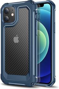 img 4 attached to 📱 PTUONIU iPhone 12 Pro Case, iPhone 12 Case [Heavy Duty] [Scratch-Resistant] [Military Grade Protection] Blue