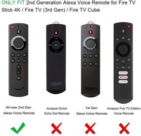 img 3 attached to 📺 [4 Pack] Silicone Cover Case for TV Stick 4K / TV (3rd Gen) Compatible with All-New 2nd Gen Remote Control - Ultimate Protection in Black, Red, Blue, and Purple
