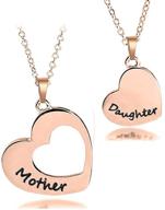 👩 stainless steel mother daughter necklace set - h.zbruj matching heart mom and me jewelry dog tag for birthday on mother's day logo