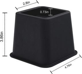 img 1 attached to 🛏️ Utopia Bedding Adjustable Furniture Risers - Elevate Heights by 3, 5 or 8 Inches - Heavy Duty Risers for Sofas and Tables - Supports up to 1,300 lbs - 8 Piece Set in Black